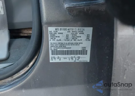 2003 Ford F-250 Lariat/Xl/Xlt из США, поврежденный, VIN 1FTNW21P63EB60029